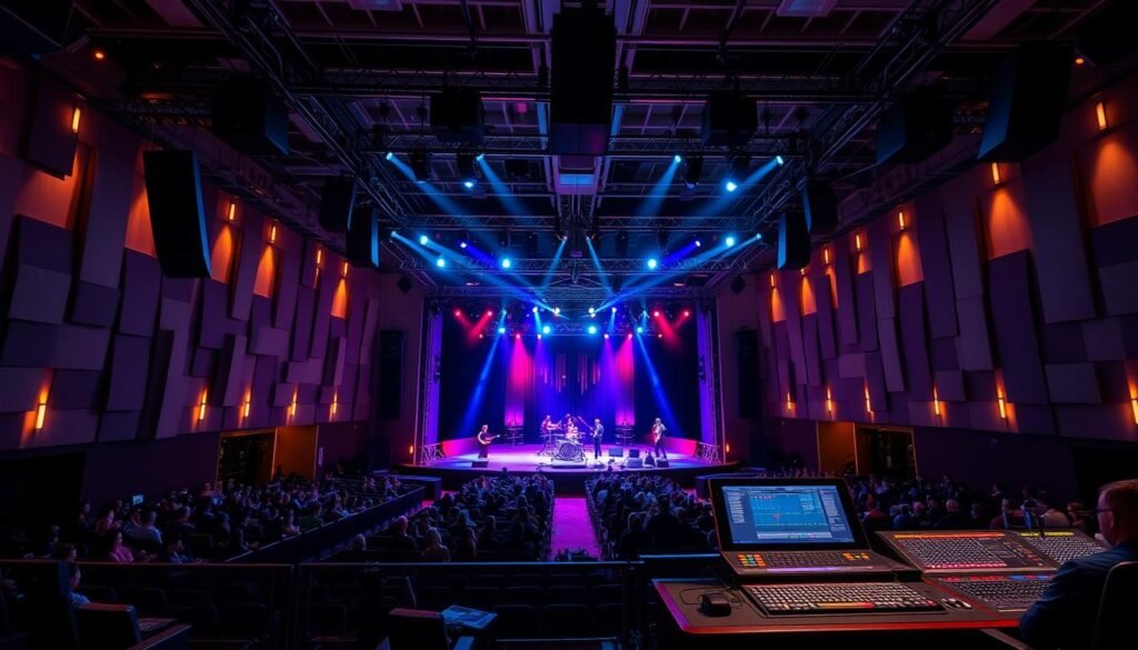 concert sound system design for optimal audio coverage