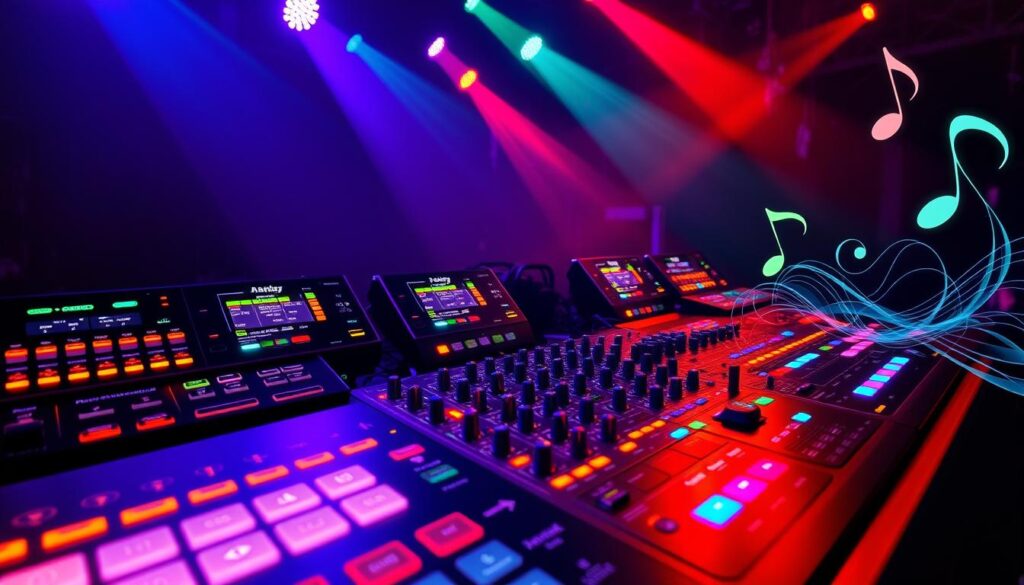 DJ sound mixers for live performances